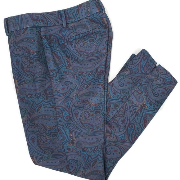Talbots Paisley Hampshire Pants, Size 4 Fall Workwear Careerwear Office Dress Up - Picture 2 of 8